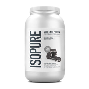 Isopure Bundle of Zero Carb 100% Pure Whey Isolate Protein Powder, Strawberries & Cream, 25g Protein Per Serving, 1 Lb, 15 Servings + Isopure 100% Pure Creatine Monohydrate Powder, 100 Servings