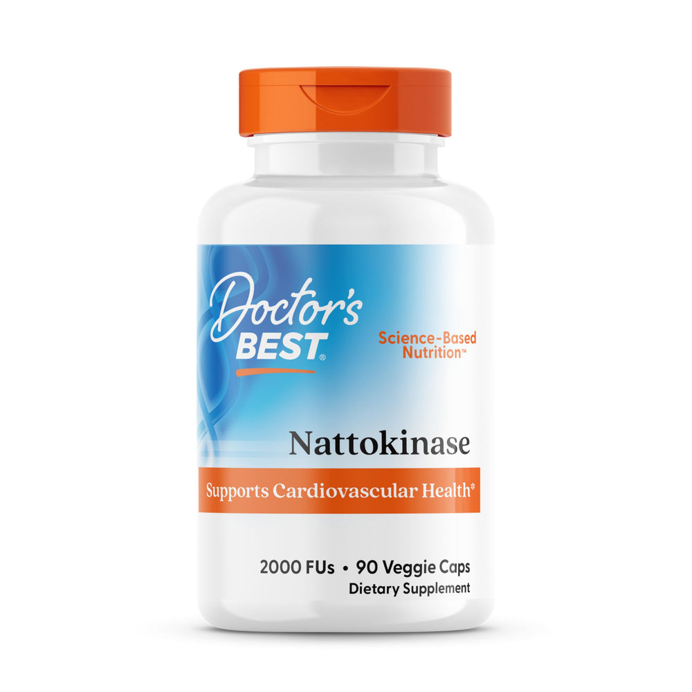 Doctors Best Nattokinase, 2000 Fus, Supports Cardiovascular Health, Non-GMO, Vegan 90 Veggie Caps
