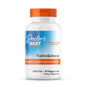 Doctors Best Nattokinase, 2000 Fus, Supports Cardiovascular Health, Non-GMO, Vegan 90 Veggie Caps