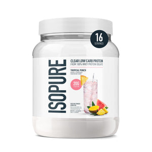 Isopure Clear Whey Isolate Protein Powder, Lactose Free, Gluten Free, Naturally Flavored, Pineapple Orange Banana, 20g Protein Per Serving, 1.9 Lb, 36 Servings (Packaging May Vary)