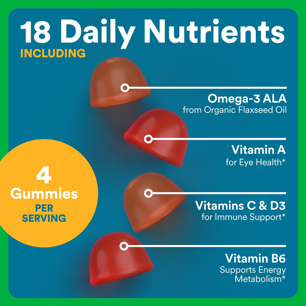 SmartyPants Multivitamin for Men, Organic Gummies: Methylfolate, Omega 3 (ALA), Vitamin D3, C, Vitamin B12, B6, A, K & Zinc for Immune Support, Biotin, Vegetarian, 120 Gummies (30 Day Supply)