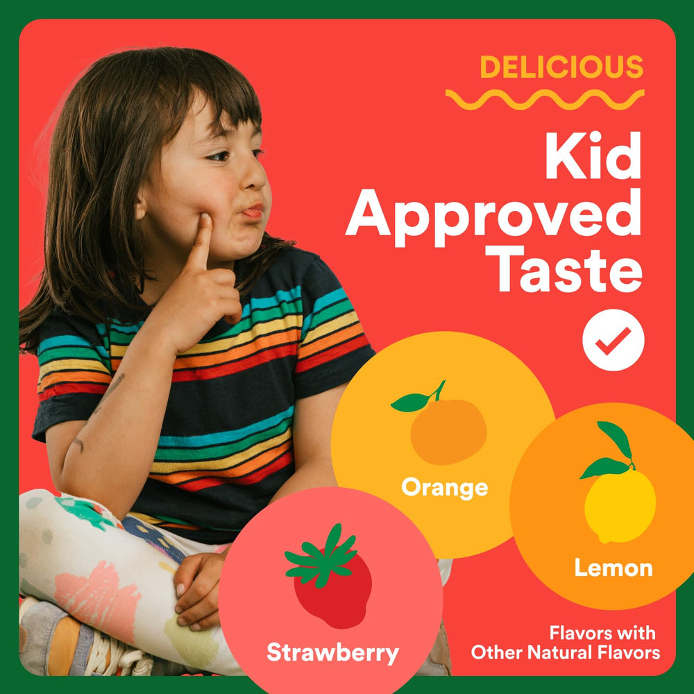 SmartyPants Kids Multivitamin & Fiber Gummies: Prebiotic Fiber to Support Kids Digestion with Vitamin D3, C, Vitamin B12, B6, A, Zinc, Biotin, Folate, Three Fruit Flavors, 90 Count (30 Day Supply)