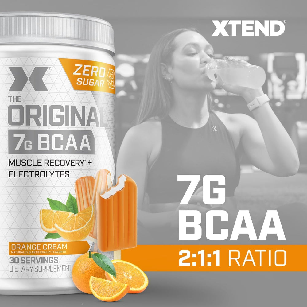 Xtend Original BCAA Powder 7g BCAA and 2.5g L-Glutamine, Sugar Free Post Workout Muscle Recovery Drink with Amino Acids for Men & Women, 30 Servings