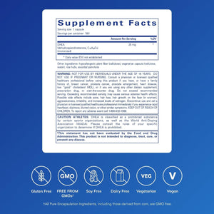 Pure Encapsulations DHEA 25 mg - Supplement for Immune Support, Hormone Balance, Metabolism Support, and Energy Levels* - with Micronized DHEA - 180 Capsules