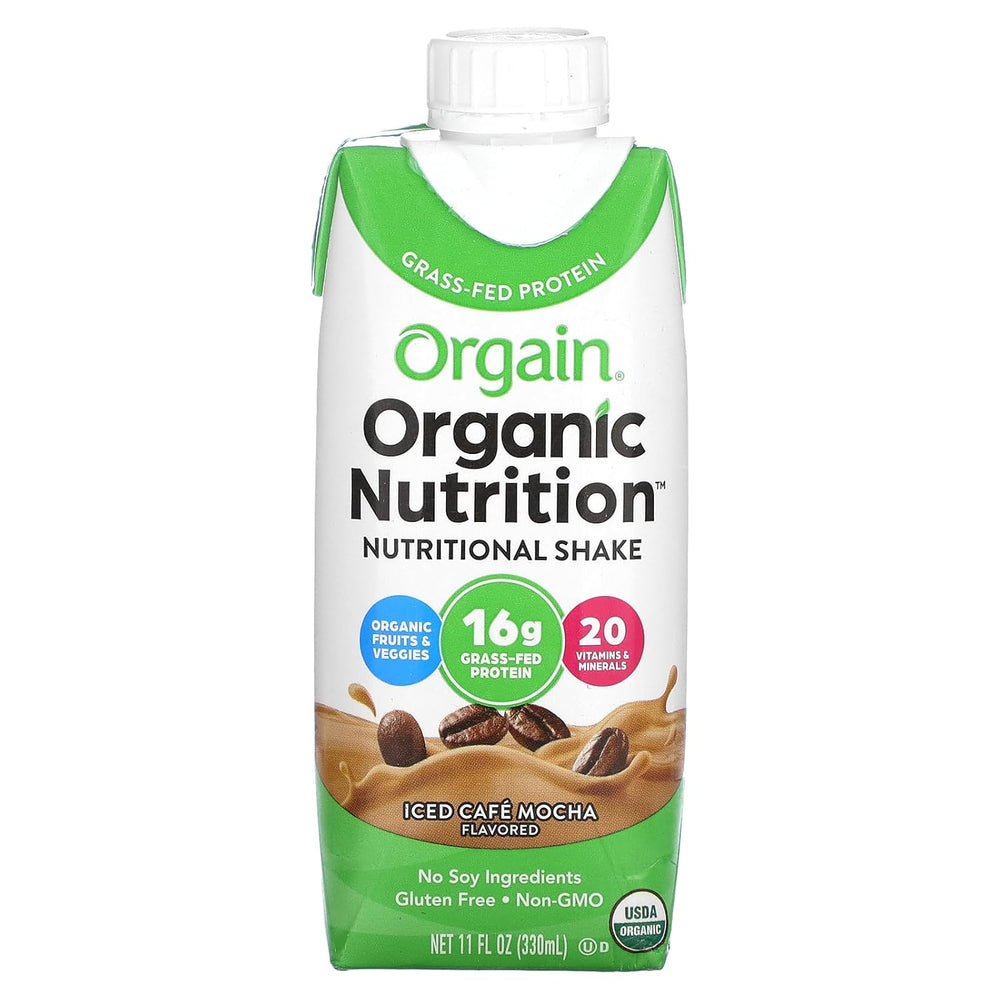Orgain Nutrition Shake - Mocha - 11 oz - 4 ct
