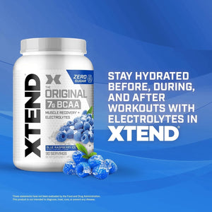 Xtend Original BCAA Powder 7g BCAA and 2.5g L-Glutamine, Sugar Free Post Workout Muscle Recovery Drink with Amino Acids for Men & Women, 90 Servings