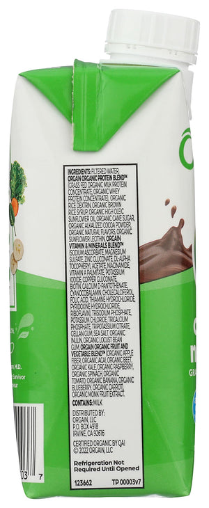 Orgain Clean Protein Shake Chocolate, 198 Fl. Oz.