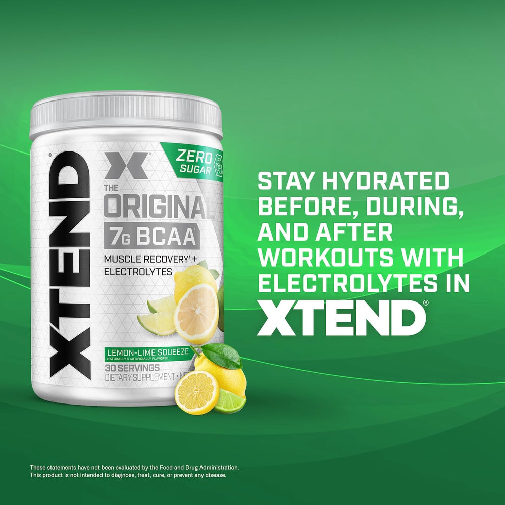 Xtend Original BCAA Powder Airheads Candy Flavor, 7g BCAA and 2.5g L-Glutamine, Sugar Free Post Workout Muscle Recovery Drink with Amino Acids for Men & Women, 30 Servings