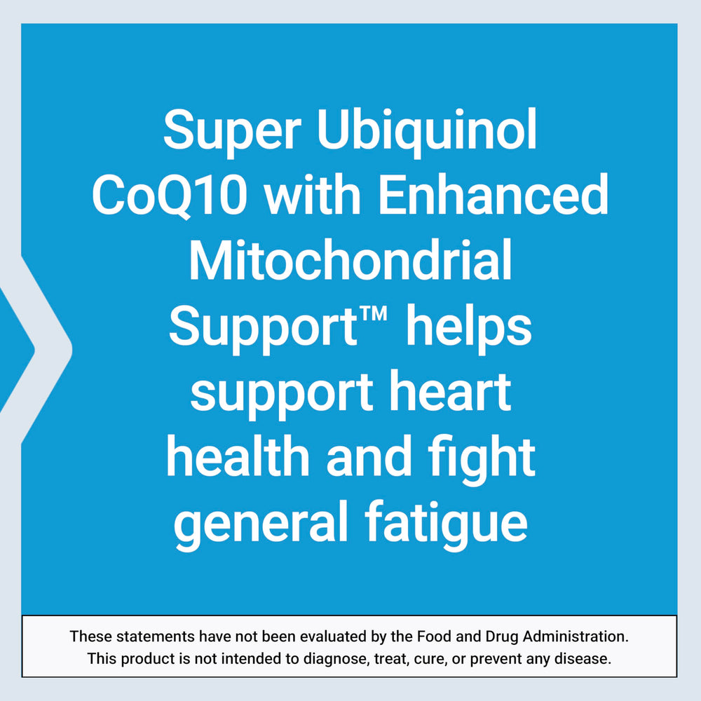 Life Extension Super Ubiquinol CoQ10 with Enhanced Mitochondrial Support, ubiquinol CoQ10, shilajit, potent heart health & cellular energy production support, ultra-absorbable, gluten-free, 60 softgel