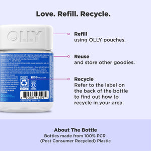 OLLY Kids Sleep Gummy, Occasional Sleep Support, 0.5mg Melatonin, L Theanine, Chamomile, and Lemon Balm Extracts, Childrens Chewable Supplement, Raspberry Flavor - 90 Count