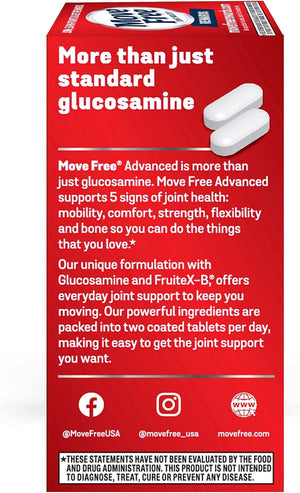 Glucosamine Chondroitin MSM & Vitamin D3 Joint Health Supplement, Move Free Advanced Joint Support Tablets For Men & Women (80cnt box), With Vitamin D3 To Support Bone & Immune Health