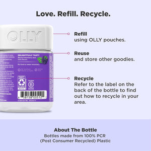 OLLY Sleep Gummy, 3mg Melatonin, L-Theanine, Chamomile, Lemon Balm, Sleep Aid, BlackBerry, 90 Count