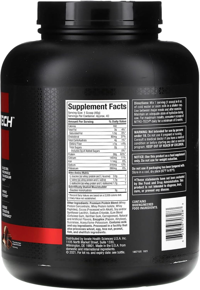 MuscleTech NitroTech Performance Series Whey Isolate Chocolate 4lb