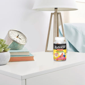 Airborne Vitamin C 750mg (per Serving) Assorted Fruit Flavored Gummies (42 Count in a Bottle), Gluten-Free Immune Support Supplement with Vitamins A C E, Selenium, Echinacea & Ginger