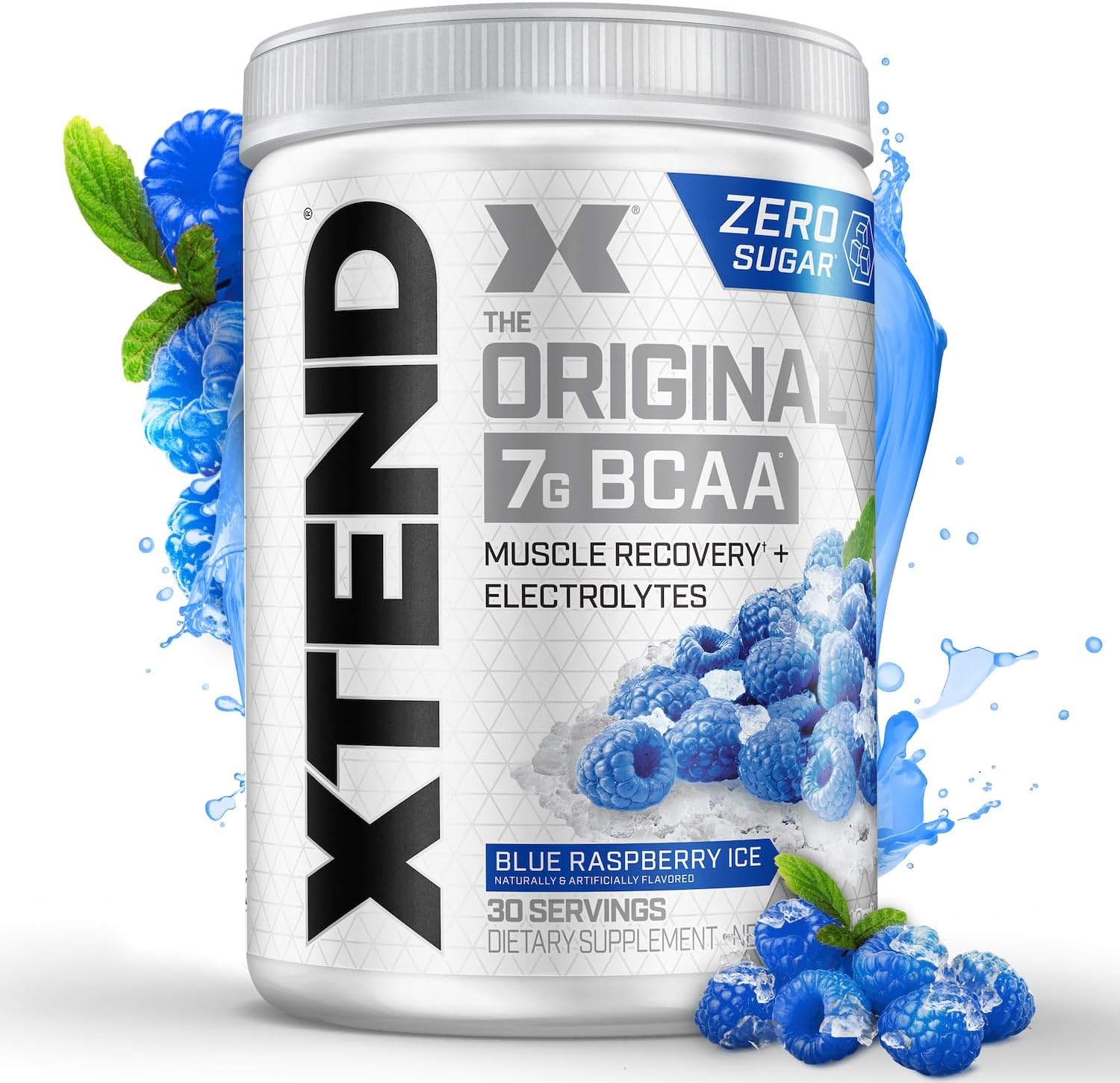 Xtend Original BCAA Powder 7g BCAA and 2.5g L-Glutamine, Sugar Free Post Workout Muscle Recovery Drink with Amino Acids for Men & Women, 90 Servings