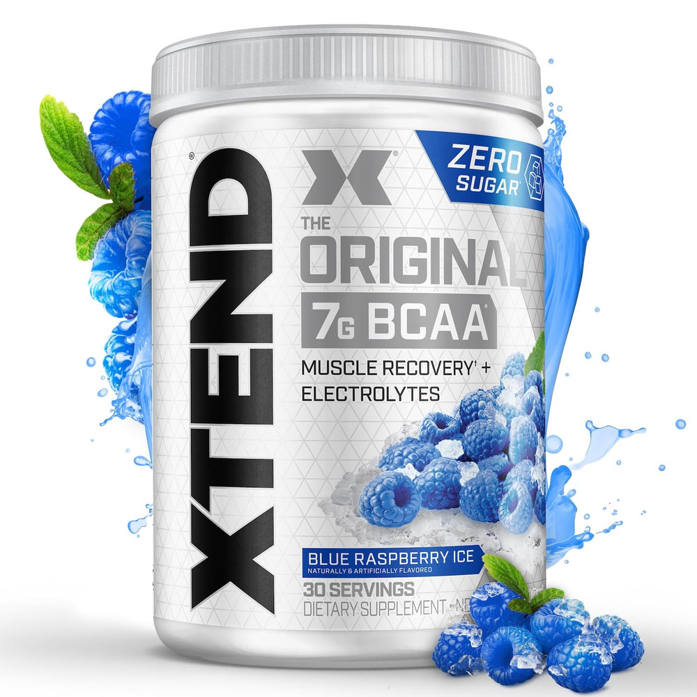 Xtend Original BCAA Powder Airheads Candy Flavor, 7g BCAA and 2.5g L-Glutamine, Sugar Free Post Workout Muscle Recovery Drink with Amino Acids for Men & Women, 30 Servings