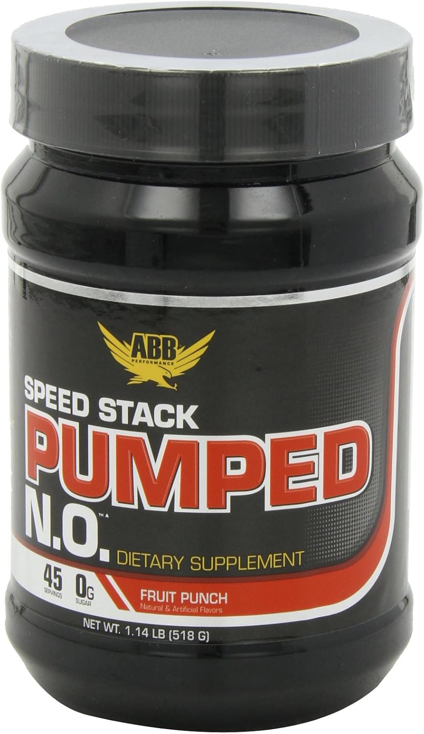 ABB Performance Speed Stack Pumped N.O. Powder, Fruit punch, 45 servings, 1.14 Pounds