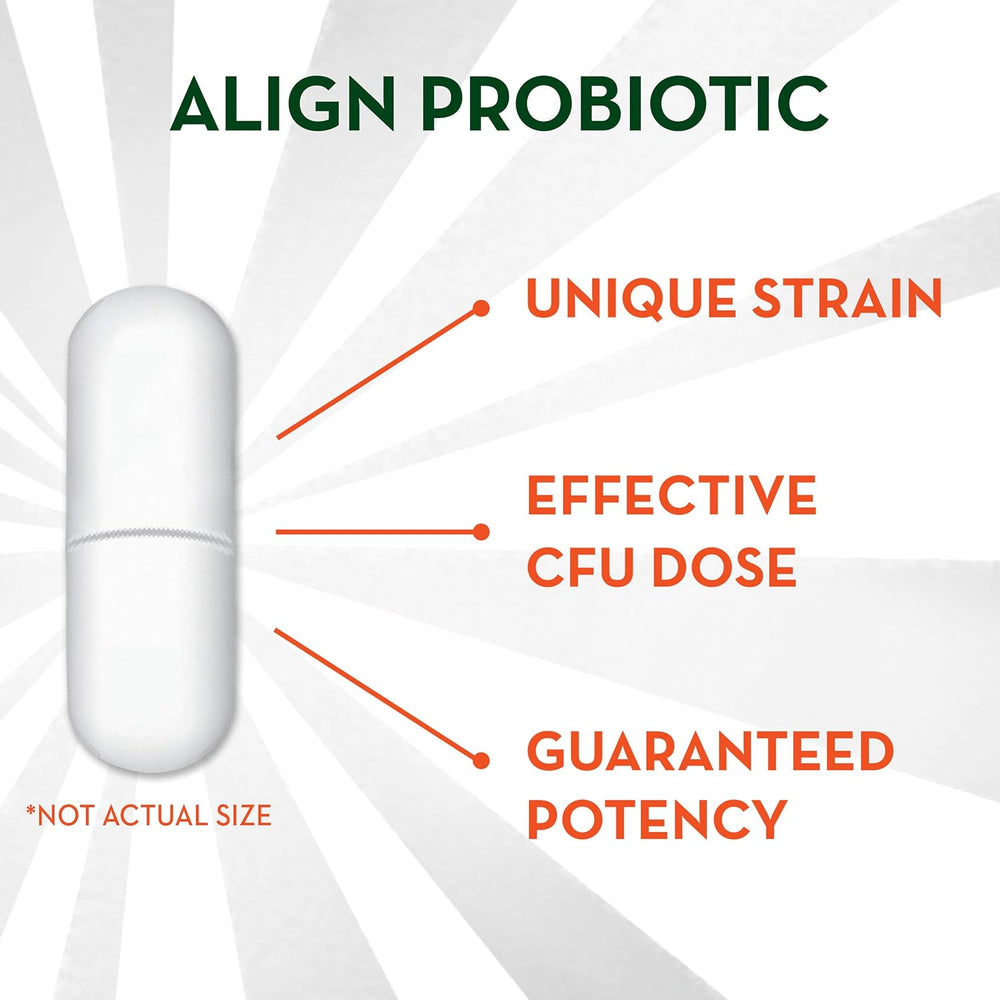 Align Probiotic, 24/7 Digestive Support*§, Probiotics for Women and Men, Probiotics for Digestive Health, Men and Womens Probiotic Capsules Help Relieve Occasional Bloating & Gas*, 56 Capsules