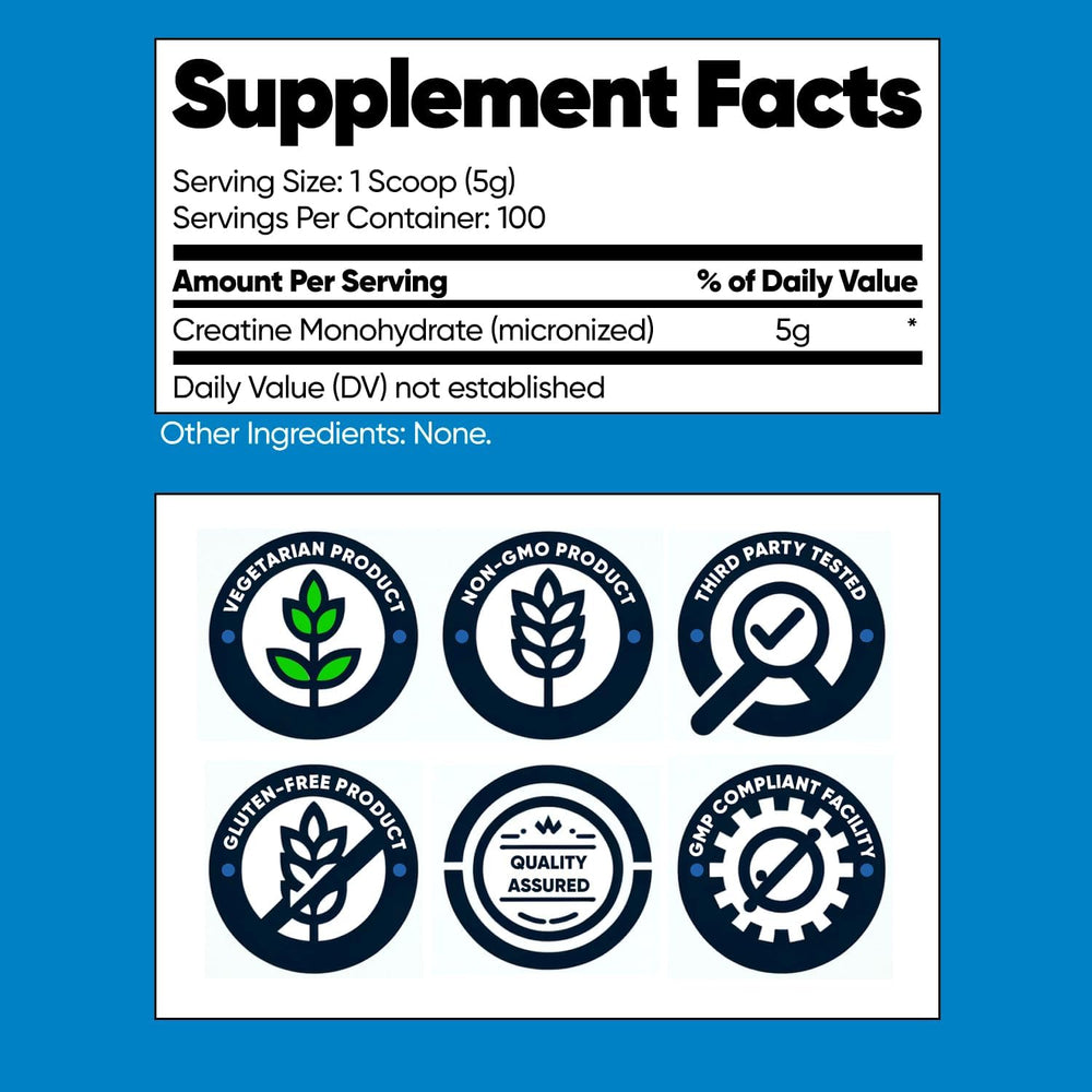 Nutricost Bulk Pack - 3 Pack Creatine Monohydrate Micronized Powder - 500G, 5000mg Per Serv (5g) - Micronized Creatine Monohydrate, 100 Servings, 17.9 Oz (3 Pack)