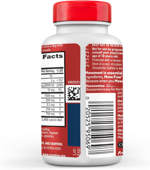 Move Free Advanced Glucosamine Chondroitin MSM + Vitamin D3 Joint Support Supplement, Supports Mobility Comfort Strength Flexibility & Bone + Immune Health - Tablet, 3x120ct Bottles (120 servings)*