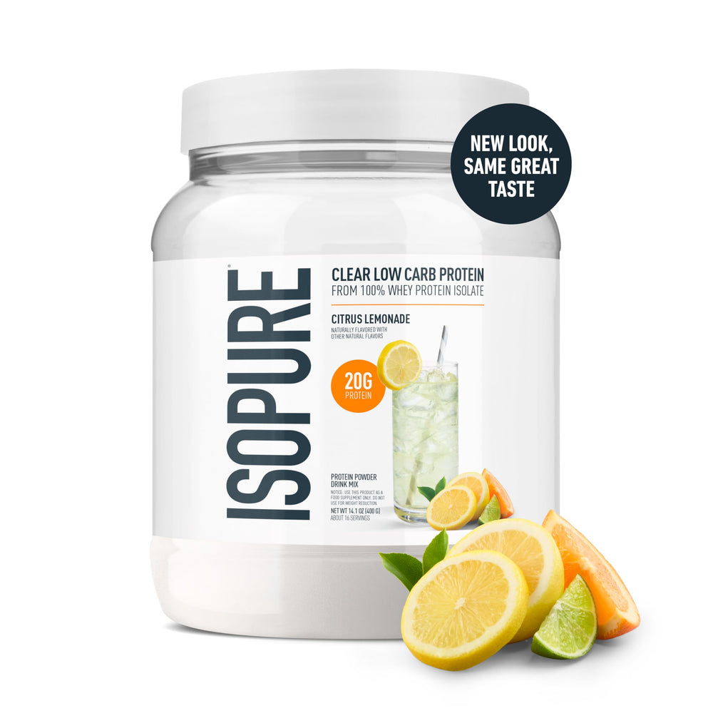 Isopure Clear Whey Isolate Protein Powder, Lactose Free, Gluten Free, Naturally Flavored, Pineapple Orange Banana, 20g Protein Per Serving, 1.9 Lb, 36 Servings (Packaging May Vary)