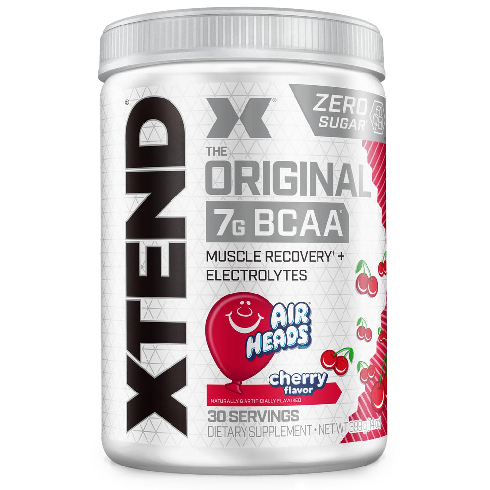 Xtend Original BCAA Powder Airheads Candy Flavor, 7g BCAA and 2.5g L-Glutamine, Sugar Free Post Workout Muscle Recovery Drink with Amino Acids for Men & Women, 30 Servings