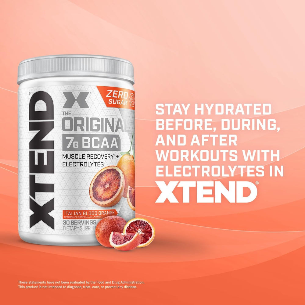 Xtend Original BCAA Powder 7g BCAA and 2.5g L-Glutamine, Sugar Free Post Workout Muscle Recovery Drink with Amino Acids for Men & Women, 90 Servings