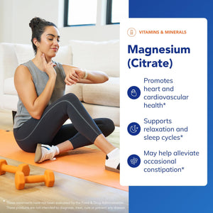 Pure Encapsulations Magnesium (Citrate) - Supplement for Sleep, Heart Health, Cognitive Health, Bone Health, Energy, Muscles, and Metabolism* - with Premium Magnesium - 180 Capsules
