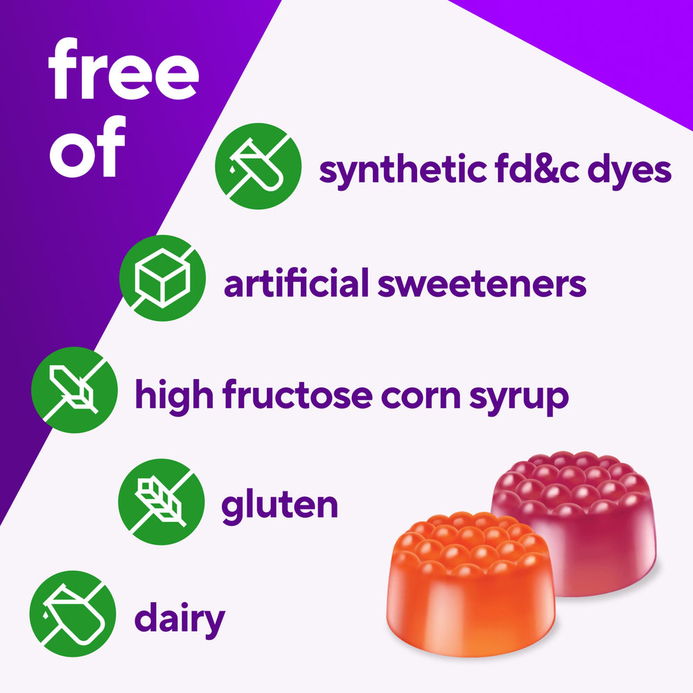 vitafusion Vitamin D3 Gummies, Bone and Immune Support, Peach, Blackberry, Strawberry Flavored, 50 mcg D3 Gummy Vitamin Supplement, 75 Day Supply, 150 Count