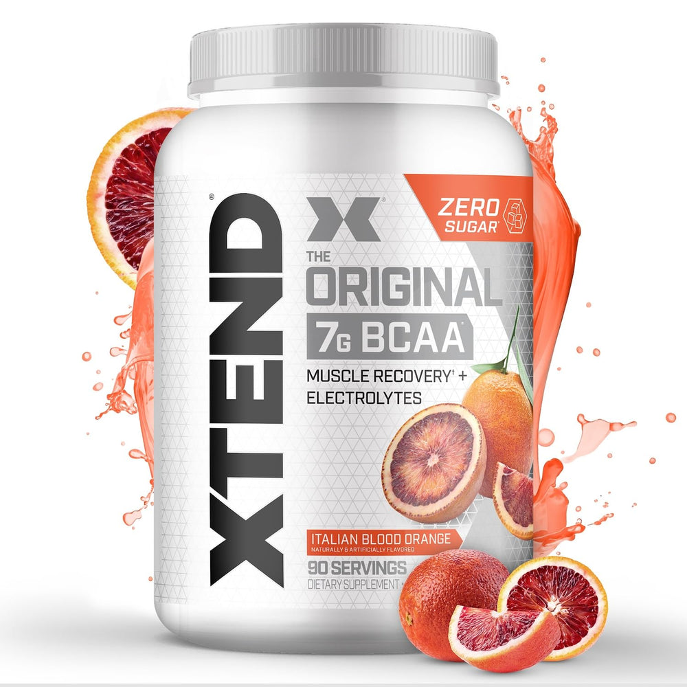 Xtend Original BCAA Powder Airheads Candy Flavor, 7g BCAA and 2.5g L-Glutamine, Sugar Free Post Workout Muscle Recovery Drink with Amino Acids for Men & Women, 30 Servings