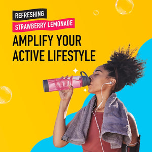 Airborne Immune Support Supplement with Electrolytes Vitamin C Zinc, Sugar Free Effervescent Replenisher – 10 Fizzy Drink Tablets (Strawberry Lemonade)