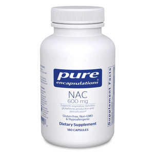 Pure Encapsulations NAC 600 mg - N-Acetyl Cysteine NAC Supplement for Lung Health & Immune Support, Liver Support & Antioxidants* - with Freeform N-Acetyl-L-Cysteine - 360 Capsules