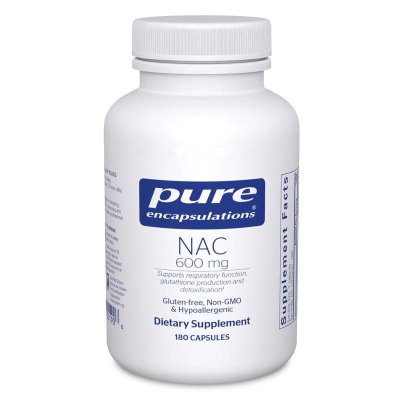 Pure Encapsulations NAC 600 mg - N-Acetyl Cysteine NAC Supplement for Lung Health & Immune Support, Liver Support & Antioxidants* - with Freeform N-Acetyl-L-Cysteine - 360 Capsules