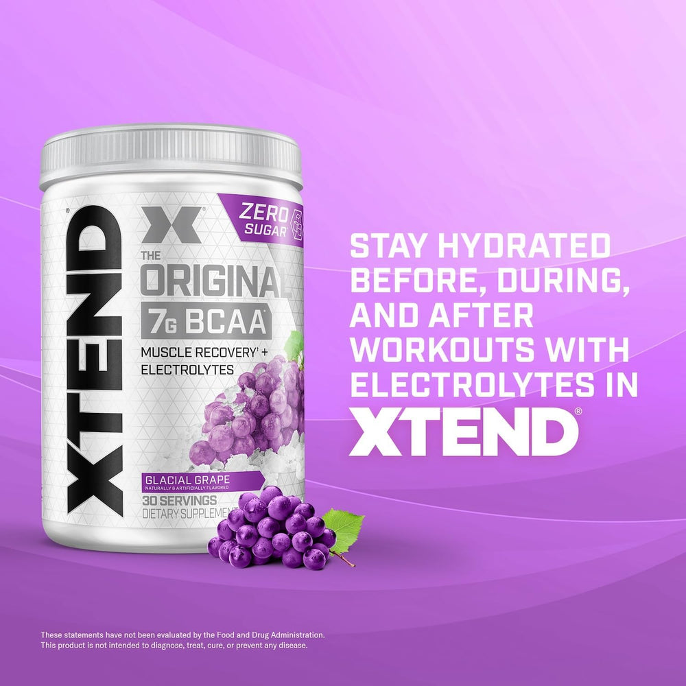 Xtend Original BCAA Powder 7g BCAA and 2.5g L-Glutamine, Sugar Free Post Workout Muscle Recovery Drink with Amino Acids for Men & Women, 90 Servings