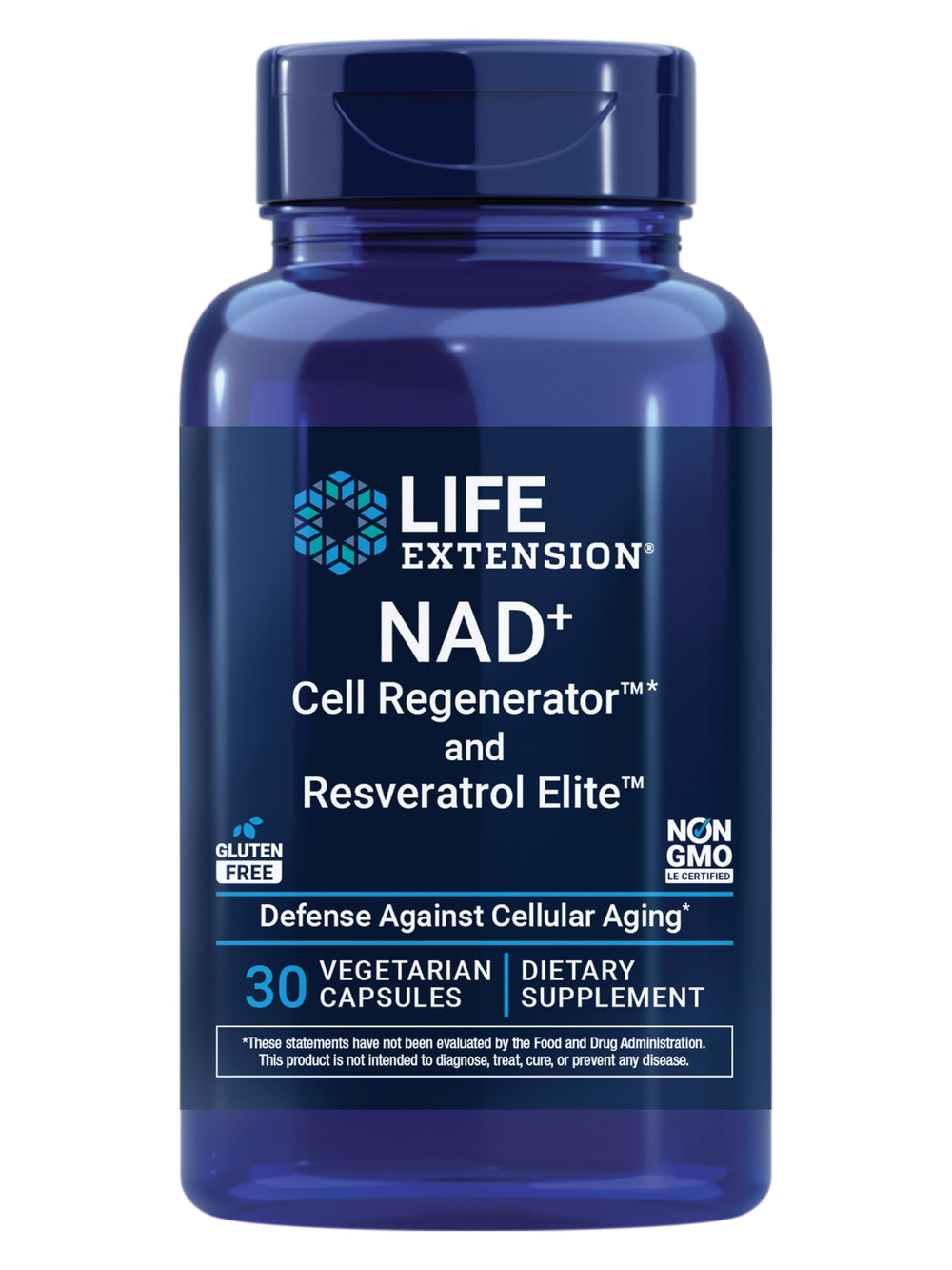 Life Extension NAD+ Cell Regenerator and Resveratrol Elite, NIAGEN nicotinamide riboside, Trans-resveratrol, quercetin, Fisetin, for Longevity, Energy, and oxidative Stress, 30 Vegetarian Capsule