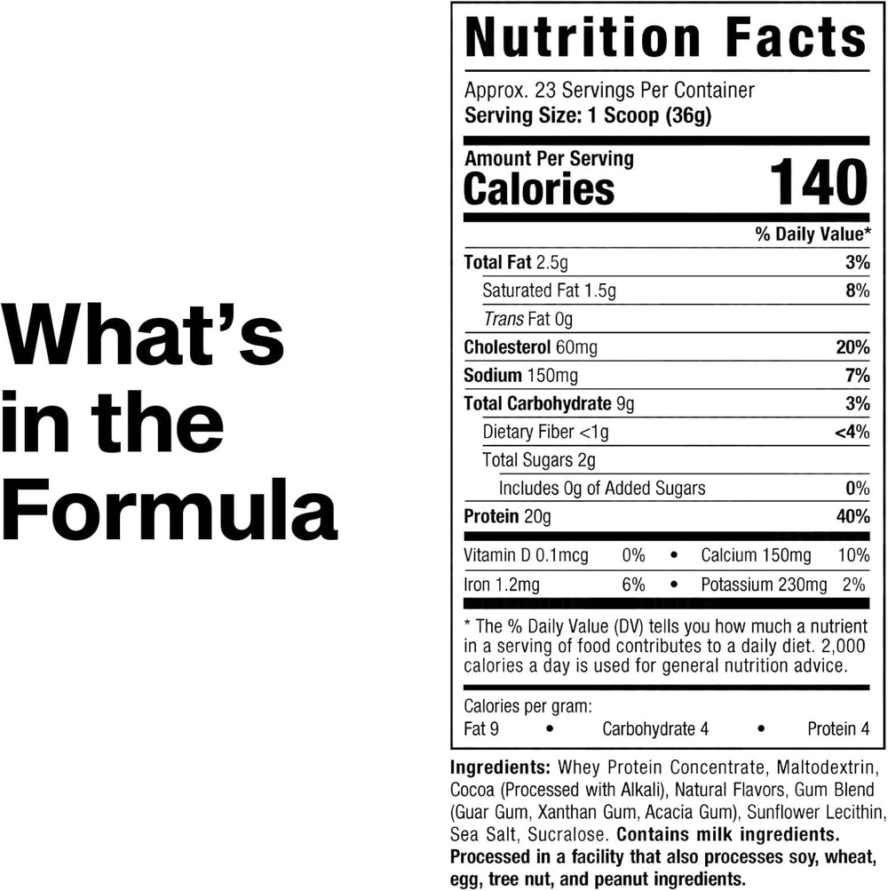 Muscletech Grass-Fed Whey Protein Powder (Triple Chocolate, 1.8LB) - Whey Protein Smoothie & Milk Shake Mix Supports Muscle Gain & Recovery - 20g of Whey Protein for Women & Men - Non-GMO, Gluten-Free