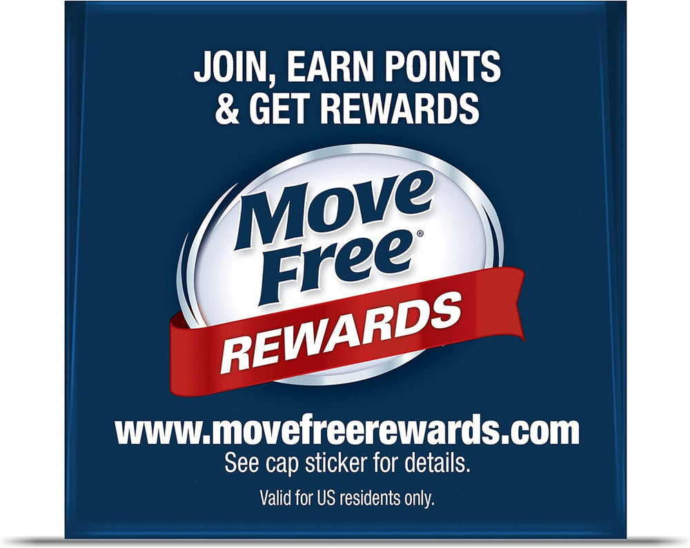 Move Free Advanced Glucosamine Chondroitin + Calcium Fructoborate Joint Support Supplement, Supports Mobility Comfort Strength Flexibility & Bone - 80 Tablets (40 servings)*