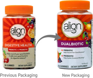 Align Digestive Health Prebiotic + Probiotic Gummies Fruit Flavored - 50 ct