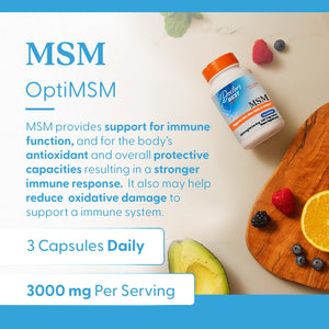 Doctors Best MSM, Supports Hair, Skin, Nails, & Joints, Non-GMO, Gluten Free, 3000 mg Per Serving, 180 Capsules