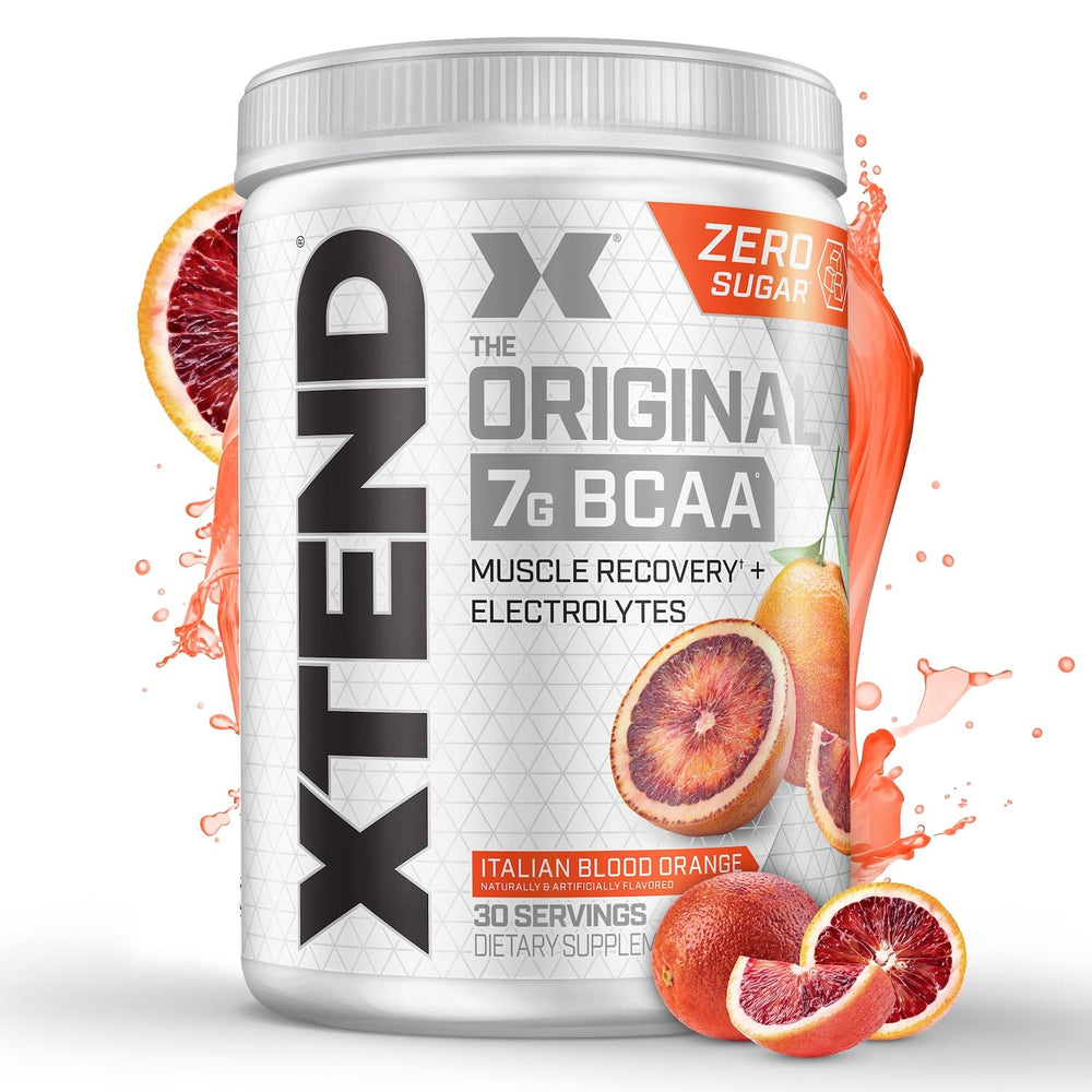 Xtend Original BCAA Powder Airheads Candy Flavor, 7g BCAA and 2.5g L-Glutamine, Sugar Free Post Workout Muscle Recovery Drink with Amino Acids for Men & Women, 30 Servings