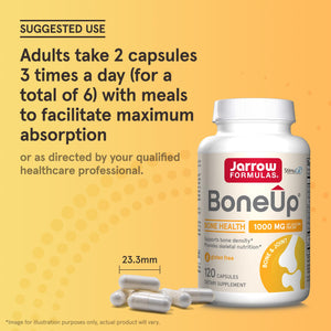 Jarrow Formulas BoneUp for Bone Density - Vitamin D3 and K2, Calcium Support, 240 Capsules, Provides Skeletal Nutrition, Up to 40 Days Supply