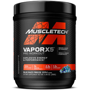 MuscleTech Pre-Workout Powder, Vapor X5 - Sports Nutrition Muscle Building Supplements for Women & Men - Intense Muscle Pump Energy Powder Drink Mix - Miami Spring Break, 272g (30 Servings)