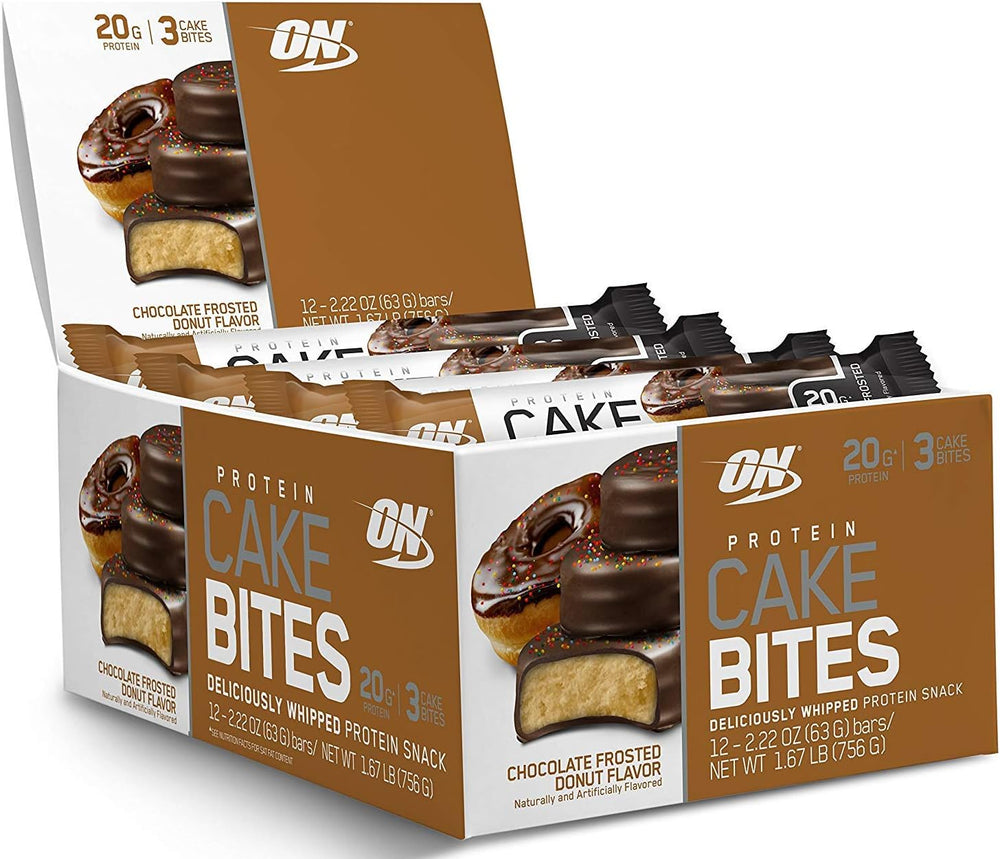 Optimum Nutrition Protein Cake Bites, Whipped Low Sugar Protein Bar, Flavor: Red Velvet, 12 Count