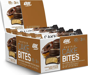 Optimum Nutrition Protein Cake Bites, Whipped Low Sugar Protein Bar, Flavor: Red Velvet, 12 Count