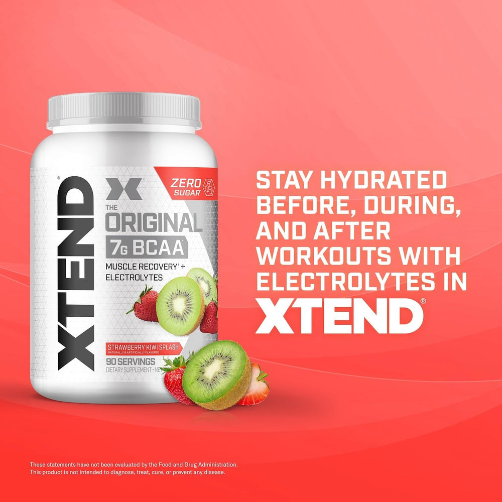 Xtend Original BCAA Powder 7g BCAA and 2.5g L-Glutamine, Sugar Free Post Workout Muscle Recovery Drink with Amino Acids for Men & Women, 90 Servings