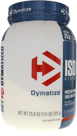 Dymatize ISO 100 Whey Protein Powder with Hydrolyzed Whey Isolate, Strawberry, 25.6 Ounce