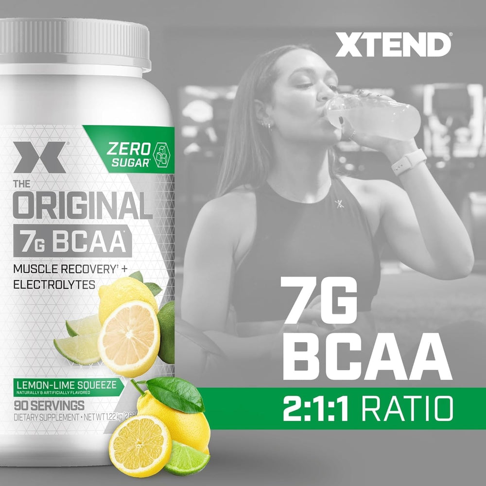 Xtend Original BCAA Powder Airheads Candy Flavor, 7g BCAA and 2.5g L-Glutamine, Sugar Free Post Workout Muscle Recovery Drink with Amino Acids for Men & Women, 30 Servings