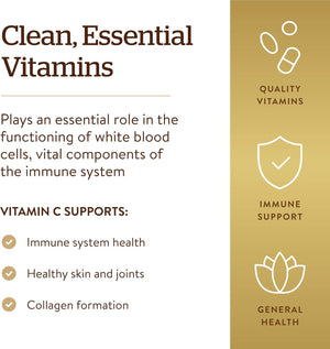 Solgar Vitamin C 1000 mg, 90 Tablets - Antioxidant & Immune Support, Overall Health, Healthy Skin & Joints - Bioflavonoids Supplement - Non-GMO, Vegan, Gluten Free, Kosher - 90 Servings