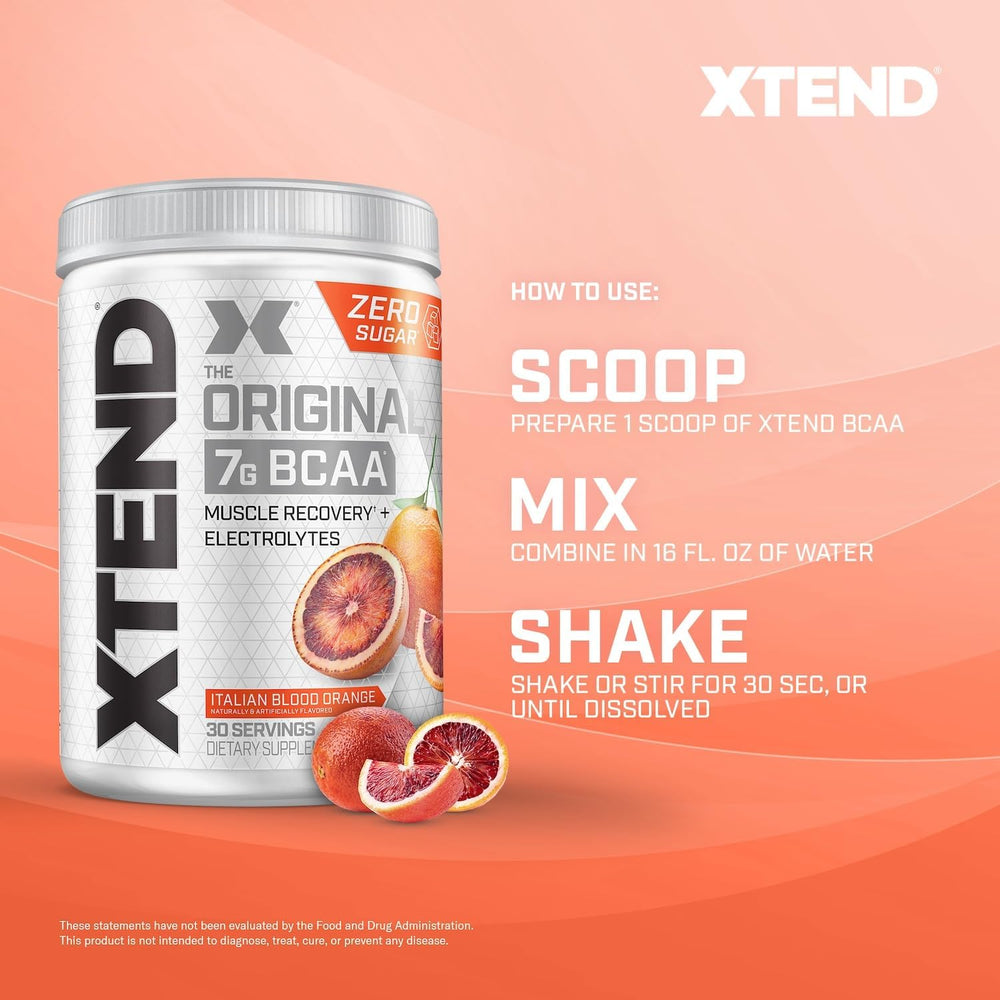 Xtend Original BCAA Powder 7g BCAA and 2.5g L-Glutamine, Sugar Free Post Workout Muscle Recovery Drink with Amino Acids for Men & Women, 90 Servings