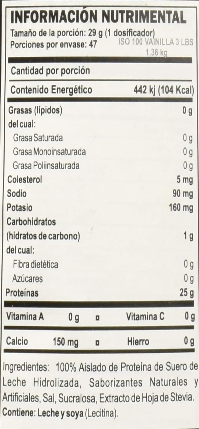 Dymatize ISO 100 Whey Protein Powder Isolate, Gourmet Vanilla (45 Servings)